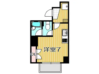 グランフォース五反田(ワンルーム/2階)の間取り写真