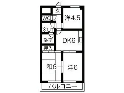 第7近藤ビル(3DK/5階)の間取り写真