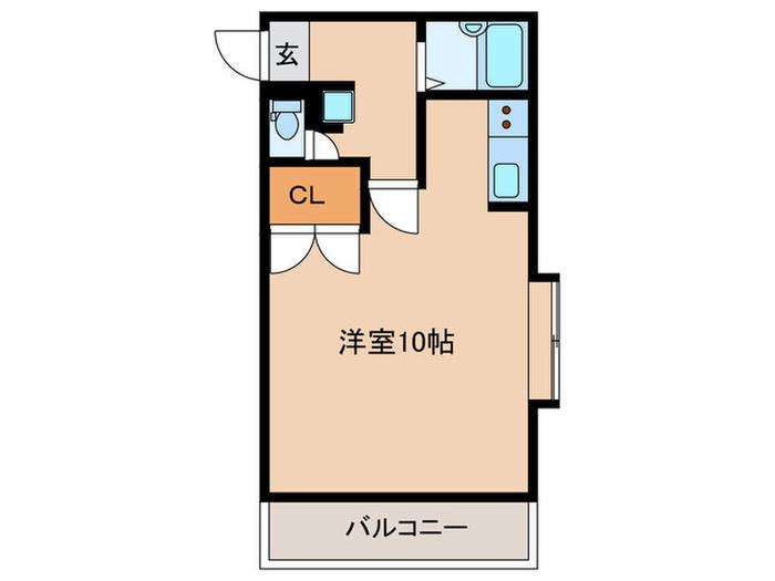 れいめい武(ワンルーム/2階)の間取り写真