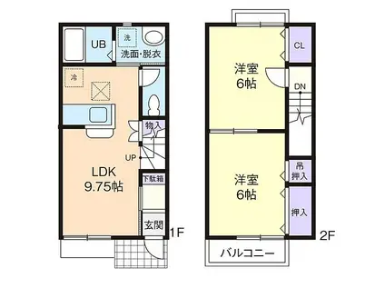ラポール瑞穂 I(2DK/1階)の間取り写真