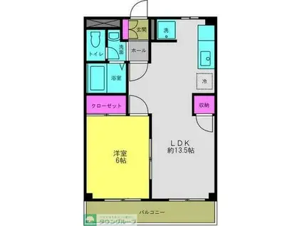 サンシティ日吉(1LDK/3階)の間取り写真