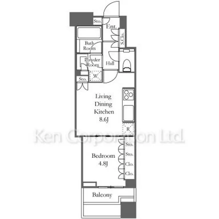 富久クロスコンフォートタワー 30階階 間取り