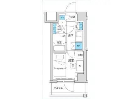 キャンパスヴィレッジ武蔵小杉(ワンルーム/3階)の間取り写真