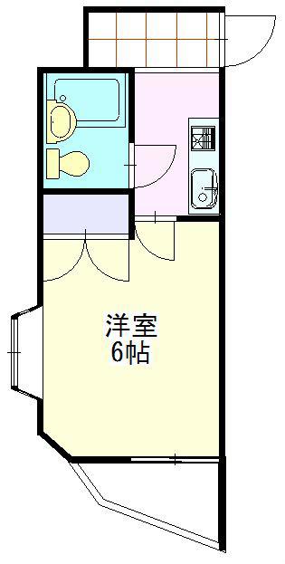 TOP・藤沢第2(1K/2階)の間取り写真