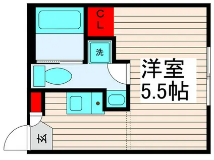 BUZZ西新井(ワンルーム/4階)の間取り写真