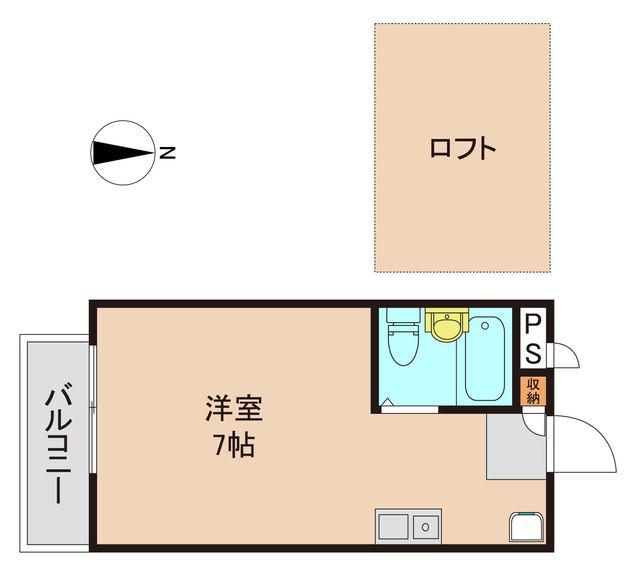 アリス佐貫第一(ワンルーム/2階)の間取り写真