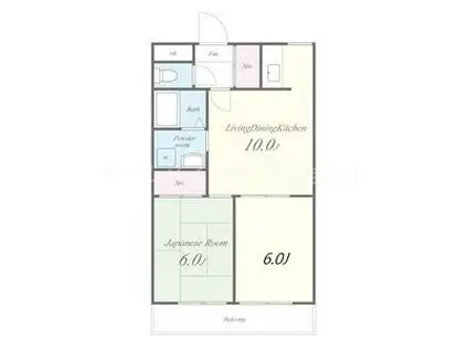 ル・ボオン21(2LDK/2階)の間取り写真