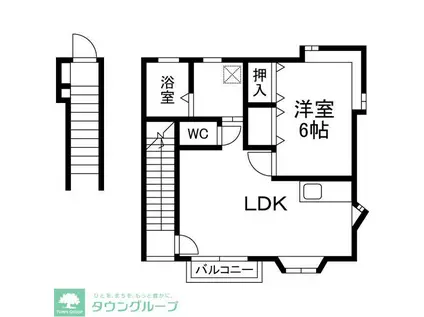 コンシャスII(1SLDK/2階)の間取り写真