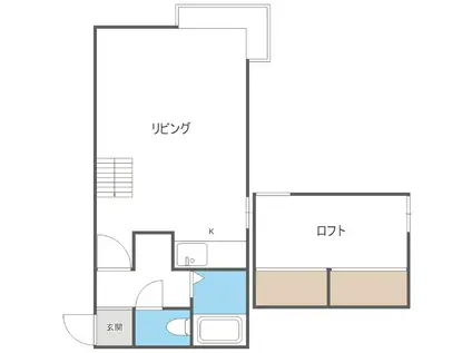 フラットA・アパート(ワンルーム/3階)の間取り写真