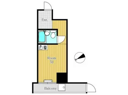 リバーサイドサイトー(ワンルーム/1階)の間取り写真