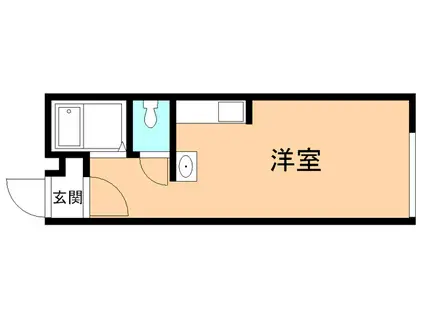 学ハイツラポートF(ワンルーム/1階)の間取り写真