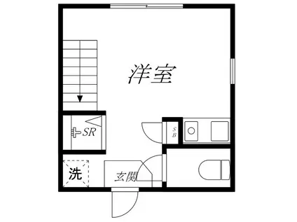 FIORE I(ワンルーム/1階)の間取り写真