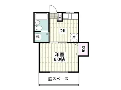 セゾン台ハイツ(1K/1階)の間取り写真