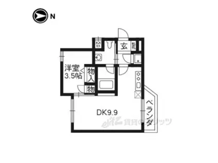 PARK SIDE MIBU ANNEX(1LDK/2階)の間取り写真