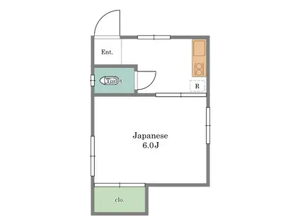 ハウス近藤(ワンルーム/1階)の間取り写真