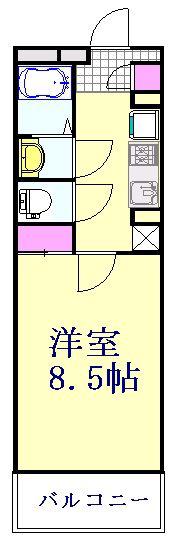 レオネクストひまわり(1K/3階)の間取り写真