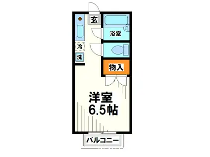 グレンアミニティーI(1K/1階)の間取り写真