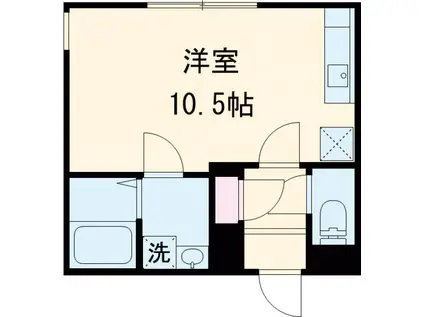 MハウスIII(ワンルーム/1階)の間取り写真