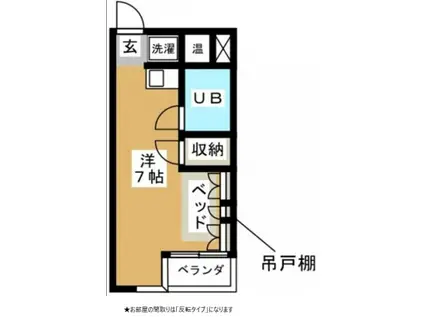 ビラキャスケード(ワンルーム/3階)の間取り写真