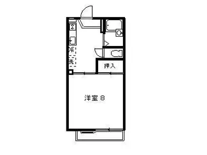 サンプラザ上柴B(1K/1階)の間取り写真