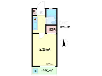 センチュリーMK2(1K/2階)の間取り写真