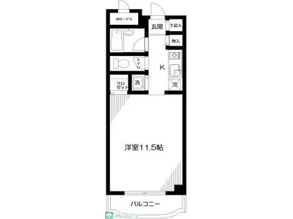 日神パレス生麦(1K/3階)の間取り写真
