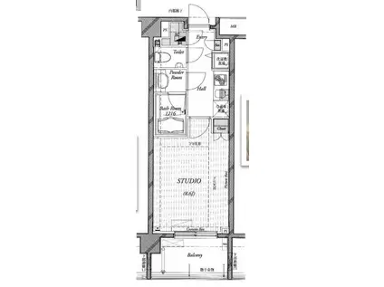 クオリア南麻布(1K/4階)の間取り写真