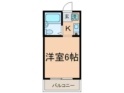 マイタウンひばりが丘(1K/3階)の間取り写真