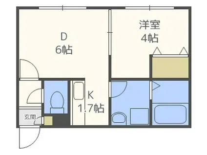 STREET12(1DK/2階)の間取り写真