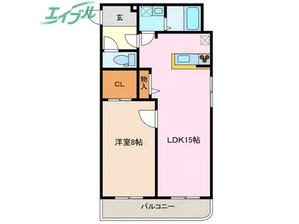 フレンドリーI(1LDK/1階)の間取り写真