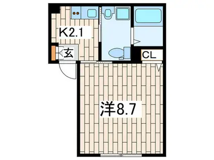 RUNFEE(1K/3階)の間取り写真