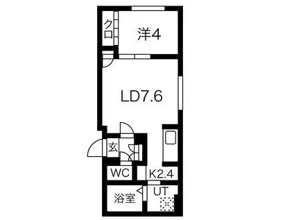 SEA THE STARS(1LDK/3階)の間取り写真