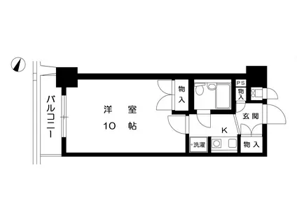 ライオンズマンション六甲道第3(1K/3階)の間取り写真