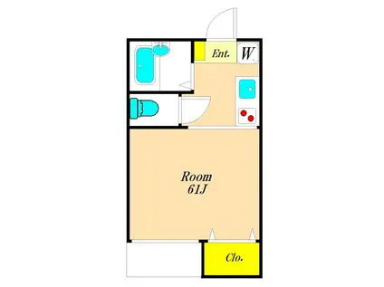 プライム大森鹿島(1K/1階)の間取り写真