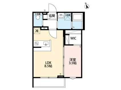 桜ノ杜 -SAKURANOMORI-(1LDK/2階)の間取り写真