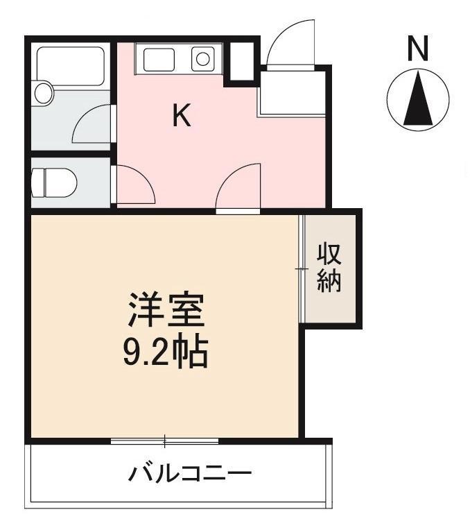 ディエス西宝町(1K/1階)の間取り写真
