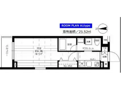ステージグランデ蒲田II(1K/2階)の間取り写真