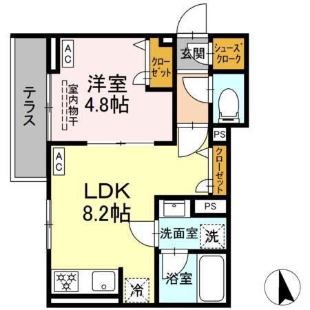 板橋区前野町1丁目PJ(1LDK/2階)の間取り写真