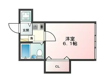 BALISS SENDAGI(1K/2階)の間取り写真