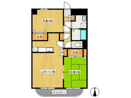 センチュリーARAI(2LDK/3階)の間取り写真