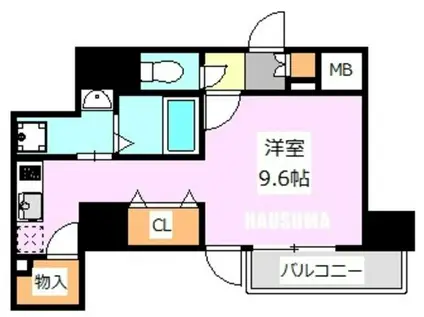 ENOVIA駒込駅 GREEN VEIL(ワンルーム/8階)の間取り写真