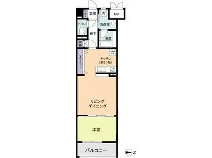 BPRレジデンス金山(1DK/2階)の間取り写真