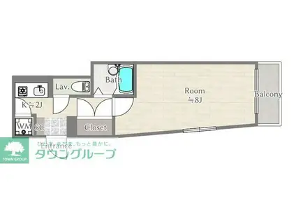 ブルーム学芸大II(1K/4階)の間取り写真