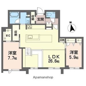 シエル モンティ(2LDK/1階)の間取り写真