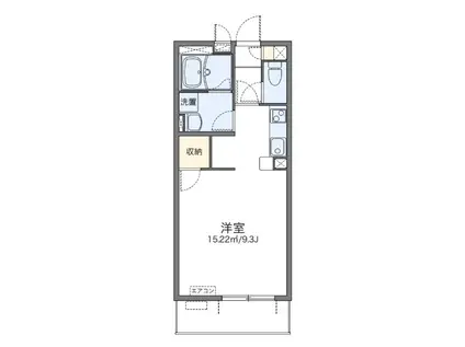 レオネクストブルージュ(1K/1階)の間取り写真