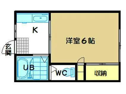 ハイツ小池 NO.1(1K/1階)の間取り写真