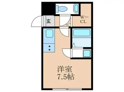 ラ・リーサ百道(ワンルーム/1階)の間取り写真