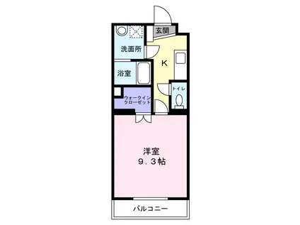 ヴィガラス川成島(1K/2階)の間取り写真