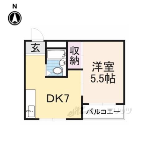米田マンション(1DK/2階)の間取り写真