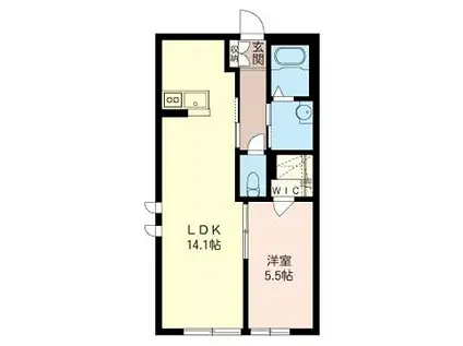 リアンメゾン(1LDK/1階)の間取り写真